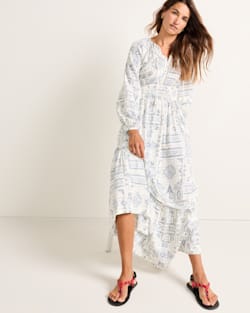 ALTERNATE VIEW OF WOMEN'S ATHENA MAXI DRESS IN BLUE LAUREL GROVE image number 6