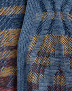 ALTERNATE VIEW OF WOMEN'S CHEYENNE COTTON CARDIGAN IN BLUE MIX image number 5