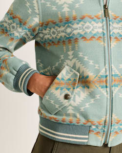 ALTERNATE VIEW OF WOMEN'S BRIDGE CREEK BOMBER JACKET IN SHALE image number 5