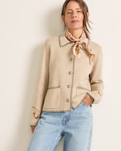 WOMEN'S WESTERN SOUVENIR CARDIGAN IN NATURAL image number 1