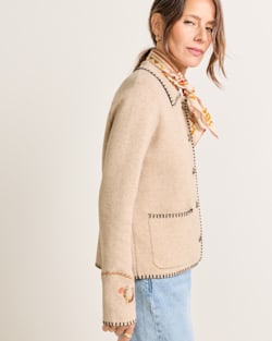 ALTERNATE VIEW OF WOMEN'S WESTERN SOUVENIR CARDIGAN IN NATURAL image number 3
