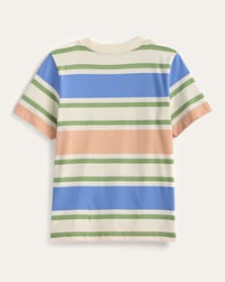 ALTERNATE VIEW OF WOMEN'S SHORT-SLEEVE DESCHUTES STRIPE TEE IN LAPIS BLUE/SOFT ROSE image number 2