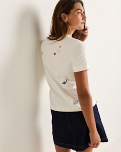 ALTERNATE VIEW OF WOMEN'S SHORT-SLEEVE DESCHUTES CHARM TEE IN IVORY image number 2