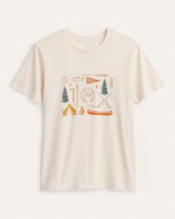 WOMEN'S CAMP GRAPHIC TEE IN WHITE image number 1