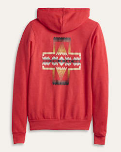 WOMEN'S HERITAGE GRAPHIC ZIP HOODIE IN RED HEATHER image number 1