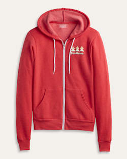 ALTERNATE VIEW OF WOMEN'S HERITAGE GRAPHIC ZIP HOODIE IN RED HEATHER image number 2