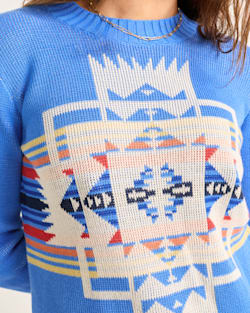 ALTERNATE VIEW OF WOMEN'S COLUMBIA RIVER COTTON SWEATER IN LAPIS BLUE CHIEF JOSPEH image number 4