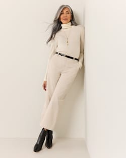 ALTERNATE VIEW OF WOMEN'S COTTON CHORE PANTS IN ECRU image number 2