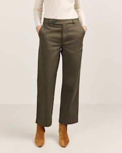 WOMEN'S COTTON CHORE PANTS IN FIR GREEN image number 1