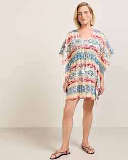ALTERNATE VIEW OF OPAL SPRINGS WOMEN'S LIGHTWEIGHT V-NECK TUNIC IN OPAL SPRINGS image number 5