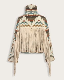 ALTERNATE VIEW OF LINDSEY THORNBURG X PENDLETON FRINGED ARCHER JACKET IN NATURAL NEHALEM image number 2