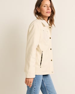 ALTERNATE VIEW OF WOMEN'S HAZEL CANVAS JACKET IN ALMOND image number 3