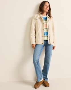 ALTERNATE VIEW OF WOMEN'S HAZEL CANVAS JACKET IN ALMOND image number 6