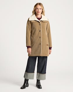ALTERNATE VIEW OF WOMEN'S STILLWATER CORDUROY DUSTER JACKET IN OLD OAK image number 6