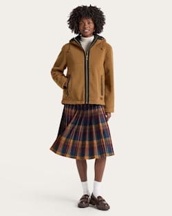 ALTERNATE VIEW OF WOMEN'S AUTUMN STAR HOODED FLEECE  JACKET IN BRONZE image number 6