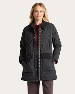 WOMEN'S SUN RIVER QUILTED FIELD COAT IN BLACK image number 1