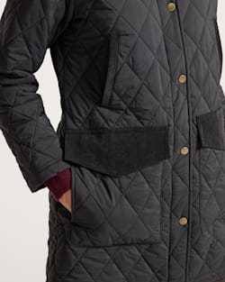 ALTERNATE VIEW OF WOMEN'S SUN RIVER QUILTED FIELD COAT IN BLACK image number 5