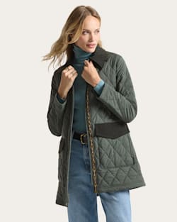 WOMEN'S SUN RIVER QUILTED FIELD COAT IN ROSIN image number 1