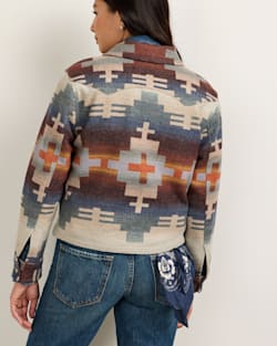 ALTERNATE VIEW OF WOMEN'S DAKOTA WOOL JACKET IN BLUE MIX SHIPROCK image number 2