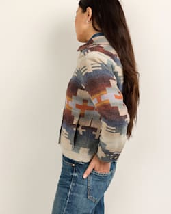 ALTERNATE VIEW OF WOMEN'S DAKOTA WOOL JACKET IN BLUE MIX SHIPROCK image number 3