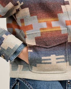ALTERNATE VIEW OF WOMEN'S DAKOTA WOOL JACKET IN BLUE MIX SHIPROCK image number 5