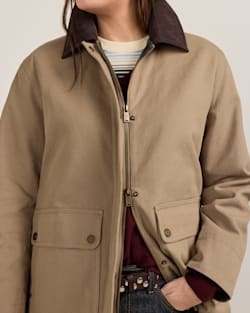 ALTERNATE VIEW OF WOMEN'S CASCADES CANVAS BARN COAT IN OLD OAK image number 5