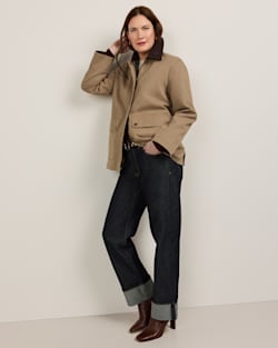 ALTERNATE VIEW OF WOMEN'S CASCADES CANVAS BARN COAT IN OLD OAK image number 6