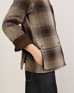 ALTERNATE VIEW OF WOMEN'S CASCADES WOOL BARN COAT IN BROWN OMBRE image number 5
