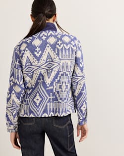 ALTERNATE VIEW OF WOMEN'S DOUBLESOFT HALF-SNAP PULLOVER IN COBALT BLUE image number 3