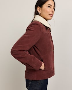 ALTERNATE VIEW OF WOMEN'S WIND BASIN CORDUROY JACKET IN RAISIN image number 2