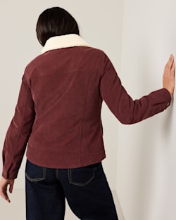 ALTERNATE VIEW OF WOMEN'S WIND BASIN CORDUROY JACKET IN RAISIN image number 3