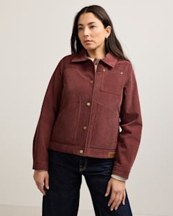 ALTERNATE VIEW OF WOMEN'S WIND BASIN CORDUROY JACKET IN RAISIN image number 4