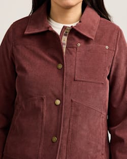 ALTERNATE VIEW OF WOMEN'S WIND BASIN CORDUROY JACKET IN RAISIN image number 5