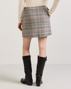 ALTERNATE VIEW OF WOMEN'S MARGO WOOL WRAP SKIRT IN CAMEL BRIGHTS CHECK image number 3