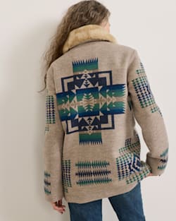 ALTERNATE VIEW OF WOMEN'S BROWNSVILLE SHEARLING COLLAR WOOL COAT IN TAN CHIEF JOSEPH image number 3