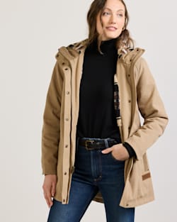 ALTERNATE VIEW OF WOMEN'S CEDAR CREEK CANVAS PARKA IN OLD OAK image number 2