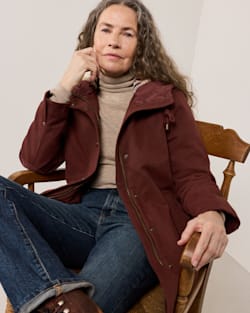 WOMEN'S CEDAR CREEK CANVAS PARKA IN RAISIN image number 1