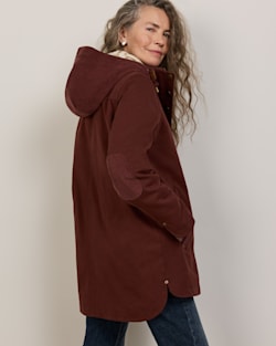 ALTERNATE VIEW OF WOMEN'S CEDAR CREEK CANVAS PARKA IN RAISIN image number 4