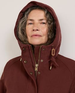 ALTERNATE VIEW OF WOMEN'S CEDAR CREEK CANVAS PARKA IN RAISIN image number 6
