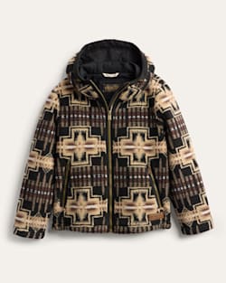 WOMEN'S HARDING COTTONWOOD FLEECE HOODIE IN BLACK/TAN image number 1