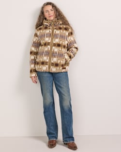 ALTERNATE VIEW OF WOMEN'S HARDING COTTONWOOD FLEECE HOODIE IN TAN/IVORY image number 2