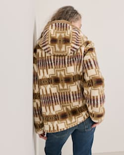 ALTERNATE VIEW OF WOMEN'S HARDING COTTONWOOD FLEECE HOODIE IN TAN/IVORY image number 4