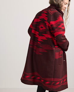 ALTERNATE VIEW OF WOMEN'S CROWN POINT ARCHIVE BLANKET COAT IN RED image number 2