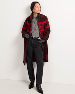 ALTERNATE VIEW OF WOMEN'S CROWN POINT ARCHIVE BLANKET COAT IN RED image number 5