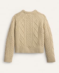 ALTERNATE VIEW OF WOMEN'S FISHERMAN DONEGAL WOOL SWEATER IN TAN DONEGAL image number 2