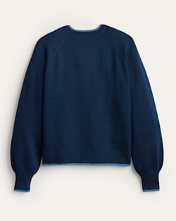 ALTERNATE VIEW OF WOMEN'S MERINO SWEATER IN NAVY HEATHER image number 2