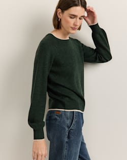 ALTERNATE VIEW OF WOMEN'S MERINO SWEATER IN DARK FIR image number 2