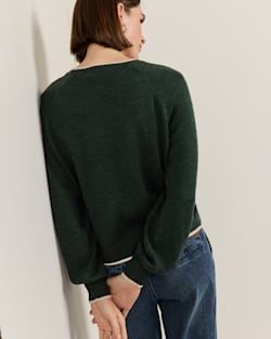ALTERNATE VIEW OF WOMEN'S MERINO SWEATER IN DARK FIR image number 3