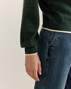 ALTERNATE VIEW OF WOMEN'S MERINO SWEATER IN DARK FIR image number 5