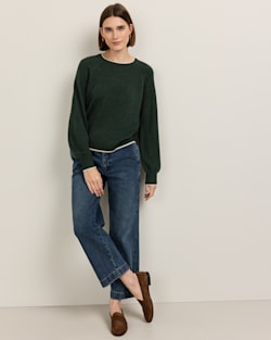 ALTERNATE VIEW OF WOMEN'S MERINO SWEATER IN DARK FIR image number 6